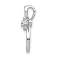 thumbnail image 2 of Real 14kt White Gold 1/20ct. Diamond Cross Chain Slide; for Adults and Teens; for Women and Men, 2 of 4