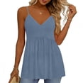 thumbnail image 4 of QASIEATN Womens Summer Tops V Neck Solid Color Casual Tank Tops Sleeveless Womens Tank Tops, 4 of 6