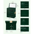 thumbnail image 3 of SONGMICS Jewelry Box with Glass Window 5-Layer Jewelry Organizer with 3 Side Drawers Jewelry Storage with Big Mirror Modern Forest Green and Metallic Gold, 3 of 6