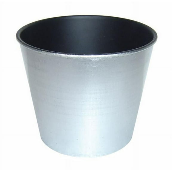 Cheungs PP-104SV 6 in. Round Tapered Recycled Plastic Planter, Silver