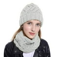 thumbnail image 2 of Viworld Women Winter Beanie Hat Scarf Set Thick Knitted Skull Cap with Neck Warmer, 2 of 5