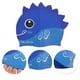 thumbnail image 3 of Gorro de natación de silicona en forma de pez azul de Unique Bargains, 3 of 6