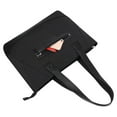 thumbnail image 4 of Mosiso 17-17.3 inch Laptop Tote Bag for MacBook Notebook Ultrabook PU Polyester Work Travel Shopping Carrying Shoulder Handbag with Compartment for Women, Black, 4 of 7