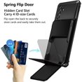 thumbnail image 2 of for Galaxy A13 Case Wallet Cover 4-Card Credit Card Holder ID Slot Scratch Resistant Dual Layer Hybrid Protective Hard Shell Rugged TPU Bumper Armor Case for Samsung Galaxy A13 5G Black, 2 of 13