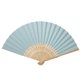 thumbnail image 1 of Abanico chino plegable de bambú con varillas, abanico de papel en blanco para hacer tú mismo, decoración para bodas, fiestas, color azul claro, 1 of 15