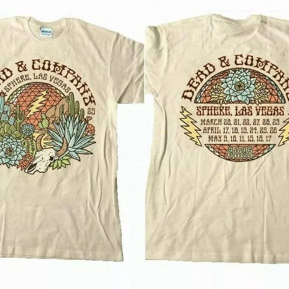 Dead And Company Sphere Las Vegas 2025 Tour T-shirt Heavyweight T-shirt