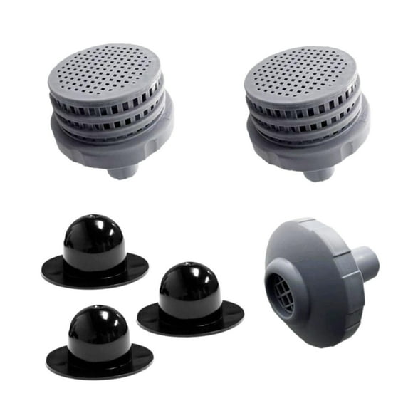 Juego de conectores de chorro de agua para piscinas, filtro de rejilla 25022E, accesorios profesionales que reemplaza el conector del filtro del tapón 2 Rejilla coladora Tapón de 3 orificios