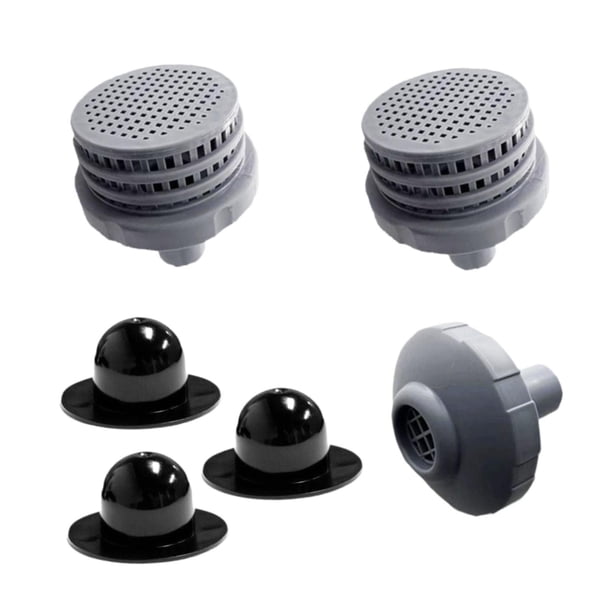 Juego de conectores para chorro de agua de piscina 25022E para conector de filtro de piscina sobre el suelo 2 Rejilla coladora Tapón de 3 orificios