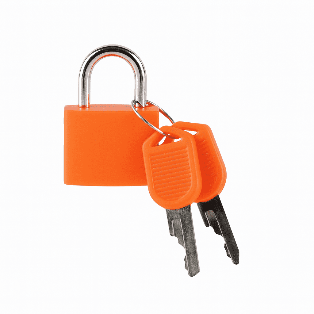 Hyper Tough Tight Spaces Mini Padlocks with Keys, 2 Pack, Green & Orange Steel Locks for Lockers & Travel