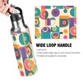 thumbnail image 4 of Yayeee 33oz Insulated Water Bottle Double Wall Stainless Steel with Flip Straw Lid, Purple Geometric, 4 of 7