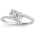 thumbnail image 3 of Pompeii 1 1/4 ct Two Stone Diamond Forever Us Engagement Ring Solitaire 14k White Gold, 3 of 3
