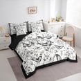 thumbnail image 3 of Manfei Vintage French Flower Bedding Comforter Set 7 Pieces, Rustic Romantic Butterfly Full Bedding Set, Live Love Life Reversible Fitted Sheet Flat Sheet, Luxury Bedroom Decor, 3 of 7