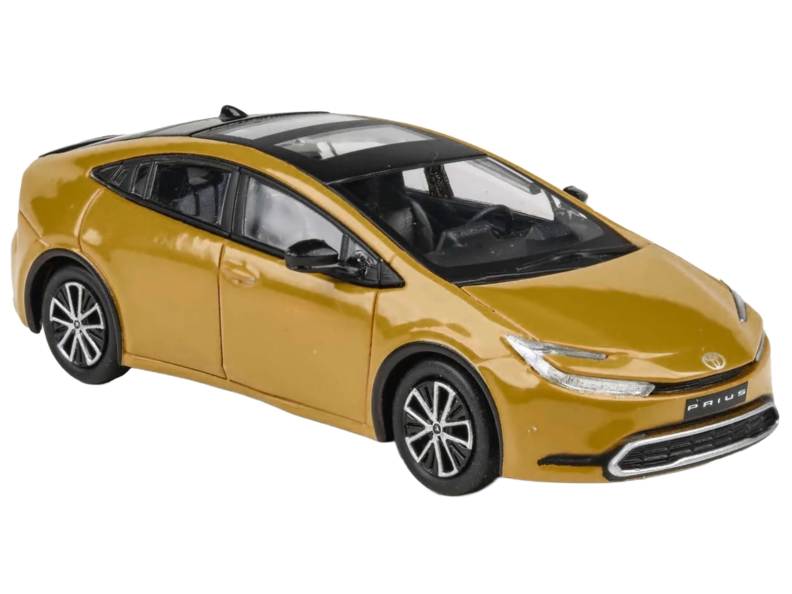 2023 Toyota Prius Maximum Yellow with Black Top and Sun Roof 1/64 Diecast Model Car by Paragon