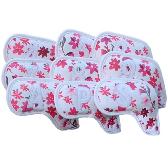 9Pcs Golf Club Head Covers with Number Printed Golf Putter Head Protectors Golf Club Accessories for Men Women