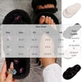 thumbnail image 3 of Wensltd Womens Memory Foam Fuzzy Slippers Indoor Flat Home Slippers Open Toe House Shoes, 3 of 9