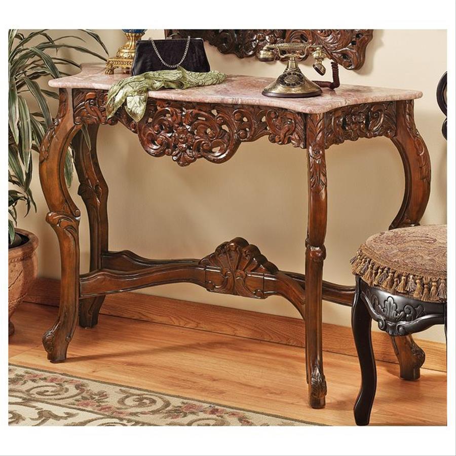 Design Toscano The Dordogne MarbleTopped Console Table