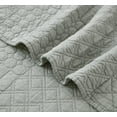 thumbnail image 4 of Chezmoi Collection Motley 3-Piece Geometric Embroidered Patchwork Pre-Washed Cotton Quilt Set, 4 of 8