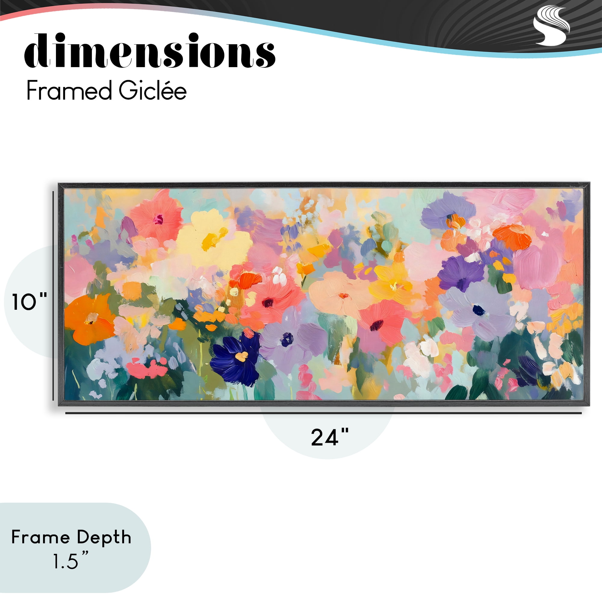 Stupell Industries Colorful Garden Variations Black Framed Giclee Art, design by Creative Studio