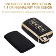 thumbnail image 5 of OFFCURVE Remote Key Fob Cover Shell Case For Toyota RAV4 Highlander Black Gold, 5 of 5