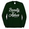 thumbnail image 2 of Wild Bobby Beauty From Ashes Isaiah 61:3 Inspirational/Christian Men Long Sleeve Shirt, Forest Green, Large, 2 of 5