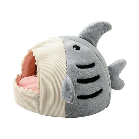 Cat Bed for Indoor Cats Bed Cat House Cat Tent with Removable Cushioned Pillow, Soft and Self Warming Kitten Beds, Pet Beds & Furniture Gray M