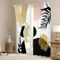 thumbnail image 3 of Homewish Teens Minimalist Stripes Circle Blackout Curtains Set of 2 (52x84 Each),Vintage Aesthetic Leaves Window Curtains,Mid Century Curtains and Drapes,Luxury Bedroom Decor, 3 of 6