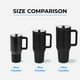 thumbnail image 4 of HydroJug Traveler - Botella de agua con asa y pajita abatible - Cabe en portavasos, vaso resistente a fugas, reutilizable, aislado, de acero inoxidable y base de goma - Regalos para mujeres y hombres, 4 of 4
