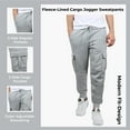 thumbnail image 2 of Men's Fleece Lined Cargo Jogger Sweatpants (Sizes, S-2XL), 2 of 4