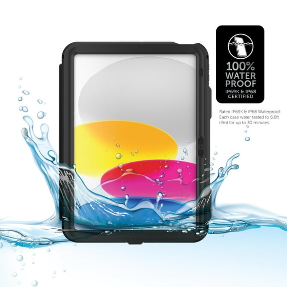 Body Glove Tidal Waterproof Tablet Case for iPad (A16) / iPad (10th generation) - Black/Clear