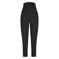 thumbnail image 6 of Women's Insulated Flare Leggings with Pockets High Waist Cold Weather Yoga Pants Cozy Winter Training Trousers, 6 of 9