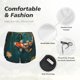 thumbnail image 4 of Balery Koi Pond Lilies Pantalones cortos deportivos para mujer con forro y dos bolsillos, elásticos, para entrenamiento, gimnasio, yoga-XX-Large, 4 of 7