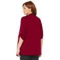 thumbnail image 2 of Catherines Women's Plus Size Cloud Knit French Terry Drape Front Cardigan, 2 of 6
