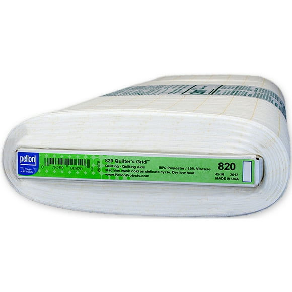 820 PELLON STABILIZER QUILTER S 1 GRID 44 X25YD WHITE