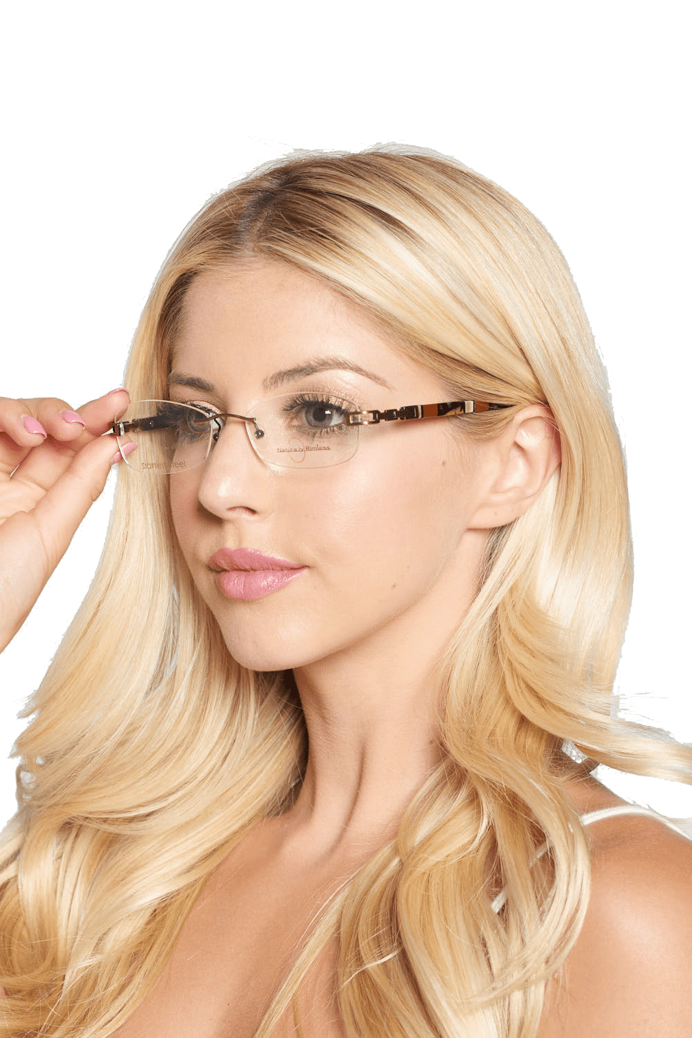 Naturally Rimless Eyeglasses 4964742 Rimless 53 17 135 Metal Frame