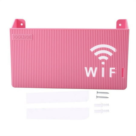 

Ana Wall Hanging Wireless Wifi Router Shelf Storage Box ABS Plastic Organizer Cable
