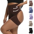 thumbnail image 3 of ZQUUVOU Women's High Waisted Shapewear Tummy Control Cut Out Boyshorts Butt Lifter Body Shape Panties Underwear Shorts Coffee, 3 of 3