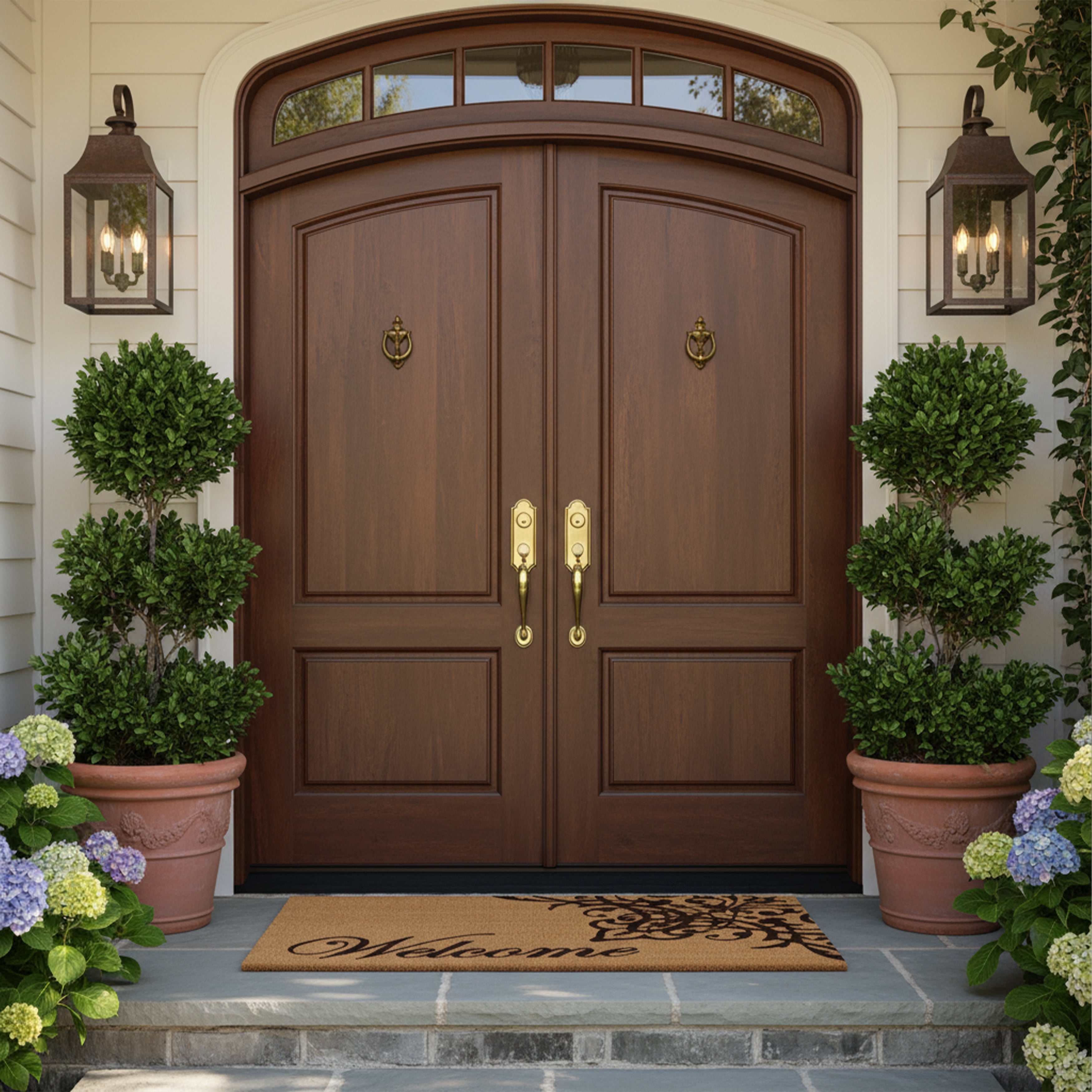 Calloway Mills Scroll Welcome Outdoor Doormat 2'6 x 4'