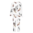 thumbnail image 4 of IROINNID Survêtement pour Femmes Ensemble 2 Pcs en Velours Décontracté Imprimé Manches Longues Col Rond Chandail en Molleton Haut + Pantalon Ensemble Jogging, Kaki, 4 of 5