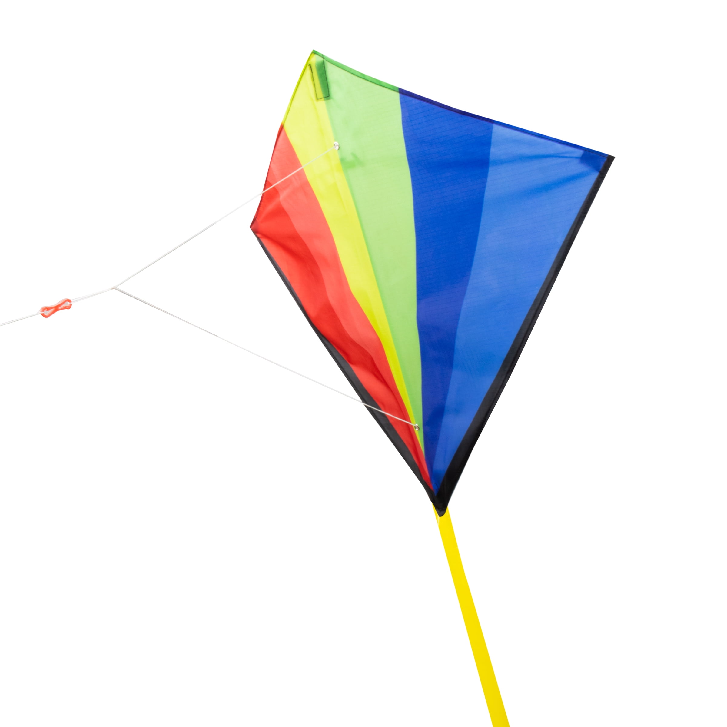 EOLO KITES Ready2Fly Pop-Up 27" Diamond Kite, Rainbow. Reusable Tote included, Children Ages 4+