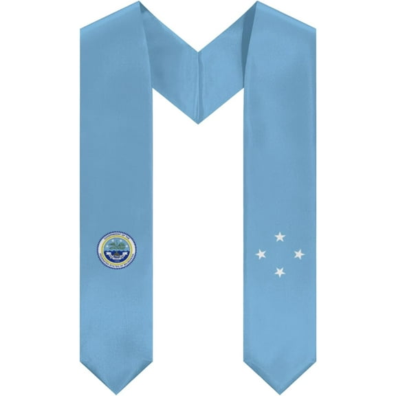 Federated States of Micronesia Emblem Graduation Stole Shawl Sash Honor For Study Aboard International Students