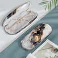 thumbnail image 2 of Fintie Hard Shell Eyeglasses Case Portable Protective Glasses Cover Eyeglass Holder Box with Cleaning Cloth for Men Women, Cloudy Marble, 2 of 14