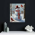 thumbnail image 4 of Nawypu  Snowman Wall Art Christmas Picture Winter Scene Snowman Canvas Print Stretched and Framed Ready to Hang for Wall Decor, 4 of 4