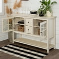 thumbnail image 3 of 52" Console en Bois Buffet TV Stand - Blanc Antique, 3 of 16