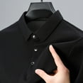 thumbnail image 5 of Mens Polo Shirts Lapel Short Sleeved Casual Business Ice Silk Polo Shirts for Men, 5 of 6