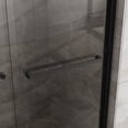 thumbnail image 4 of Goodyo Double Sliding Glass Shower Door - 48" W x 72" H Aluminum Frame with SGCC Tempered Glass, Stainless Steel Hardware, Matte Black Finish, Reversible Sliding Design for Easy Installation, 4 of 7