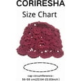 thumbnail image 6 of Women's Flower Crochet Hat Handmade Cotton Hollow Out Y2k Summer Beach Beanie, 6 of 6
