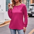 thumbnail image 3 of Patlollav Pntutb Womens Blouses,Ladies Casual Solid Color Long Sleeve Shirts, 3 of 7