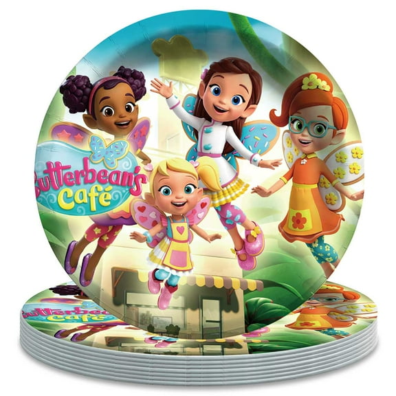 Butterbean's Cafe Birthday Plates Party Supplies Decorations Tableware Disposable Dinnerware
