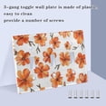 thumbnail image 4 of Dailycode Light Switch Plate Covers 3 Gang Wall Plate Plastics Outlet Covers for Kitchen Home Office Decor Orange Flowers, 4 of 8