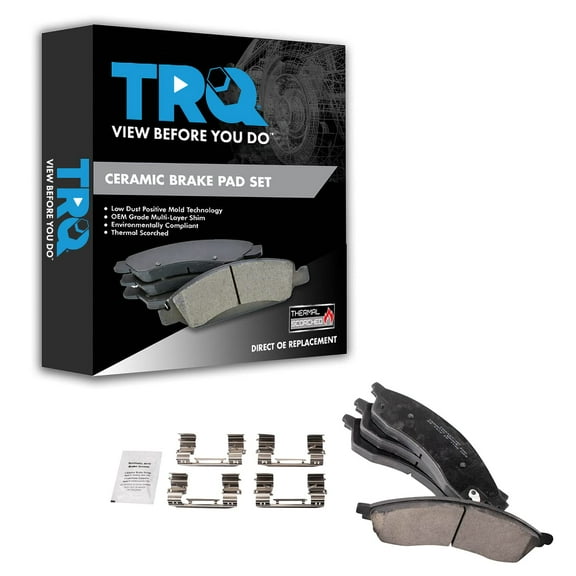 TRQ Front Ceramic Brake Pads Fits 2021-2022 Ford Edge Lincoln Nautilus BFA27409